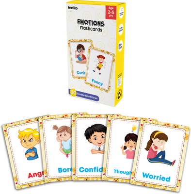 Festiko 1 Set of 30 Pcs Emotions Flashcards for Kids(Multicolor)