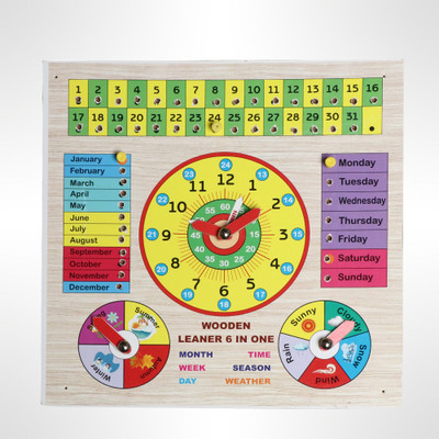 kajal entra prises Wooden Weather Name Learning Puzzle Board for Kids – Montessori Educational Toy(Multicolor)
