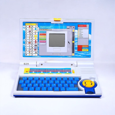 Mahi Zone Educational English Learner Laptop with Mouse for Kids 20 Activity Games_M362(Multicolor)