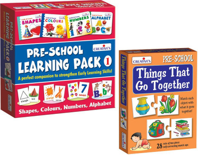 CREATIVE'S Pre School Learning Pack 1 + Things That Go Together - Early Learning Pack(Multicolor)