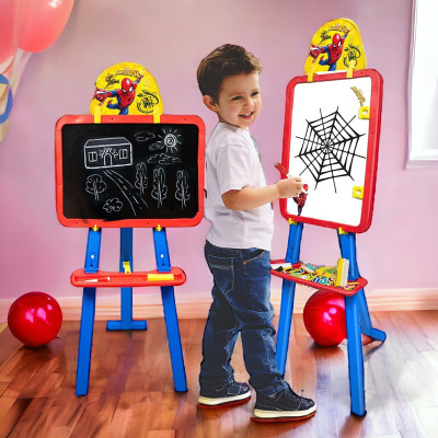 SARASI Spidey 5 In 1 Dual Side Easel Activity Board(Multicolor)