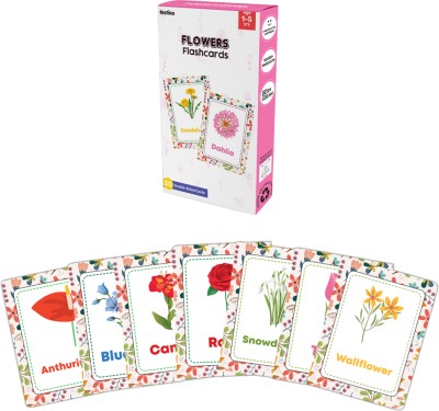 Festiko 1 Set of 30 Pcs Flowers Flash Cards, Flashcards For Toddlers and Kids(Multicolor)