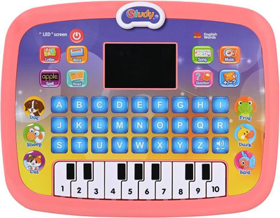 RGV Educational Learning Kids Laptop Computer Notebook with led Screen Music Fun ToY(Pink)