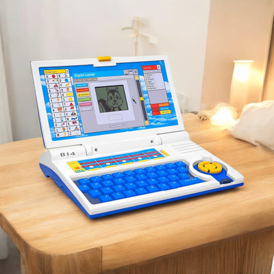 Kid Kraze Educational English Learner Laptop with Mouse for Kids 20 Activity Games Toy_416(Multicolor)