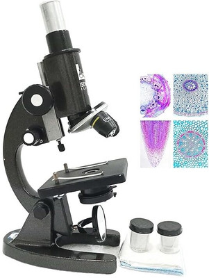 labcare Compound Student Microscope With 10X & 45X Objective and 10X & 15X EYEPIECE(Beige)