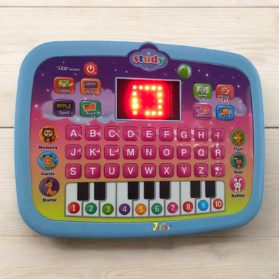 JOLARY Educational Learning Kids Tablet Computer Plus Piano With LED Screen Fun Toy(Multicolor)