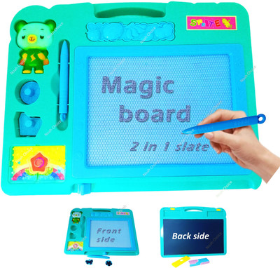 Noah Choice 2-in-1 Double Sided Magnetic Slate-Writing Slate For Kid/Magic Slate+Black Slate(Multicolor)