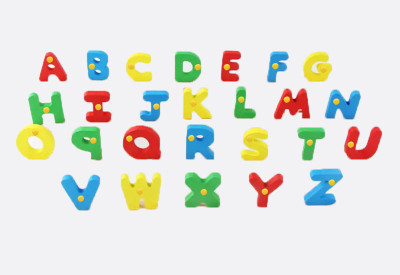 SHALAFI Wooden 26 Uppercase Letters English alphabet spelling matching word toys(Multicolor)