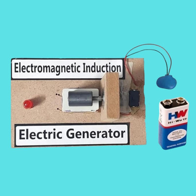 ERHIndia AC DC Generator Electromagnetic Induction Kit Class 12 Model Science Project(Multicolor)