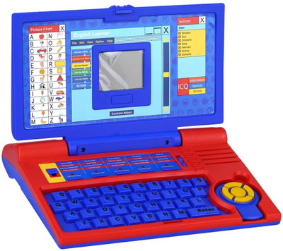 Kidzjoy English Learner Educational Notebook / Laptop Toy for Kids - 20 Activities(Multicolor)