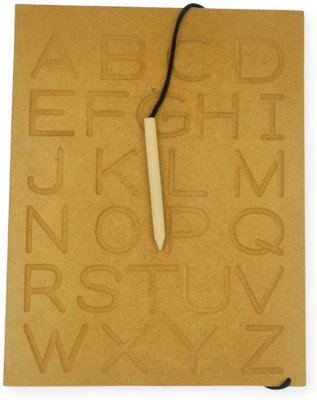 ARVANA Learning Tracing Board,Hand Writing Alphabet Sorting Blocks Learning Toys Game(Beige)