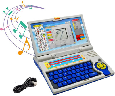 BeautyBazaar Plug & Play English Learner Educational Laptop Toy(Blue)