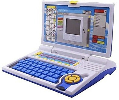 kinegic Educational Computer ABC and 123 Learning Kids Laptop with LED Display and Music(Multicolor)