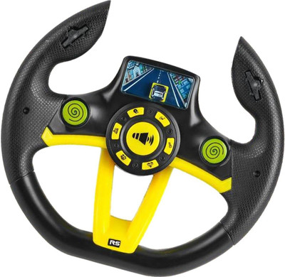 DAONPHARI Gaming Console Simulation Car Driver Music Steering Wheel Toy 360° Rotation Big(Multicolor)
