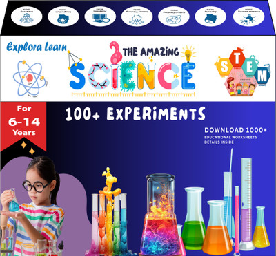 Exploralearn The Amazing Science Kit - 100 Science Experiment kit for 6-8-10-12-15 Year Old(Multicolor)