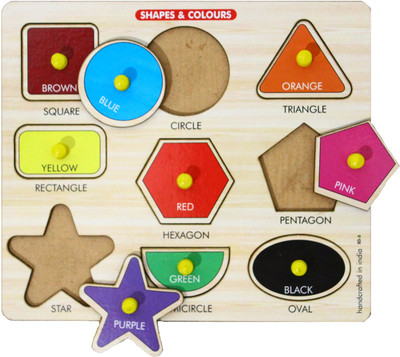 Ophiuchus Wooden Shape Color Slat Puzzle Learning Preschool Toys Kids(Multicolor)