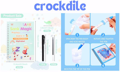 crockdile Magic Practice Copybooks for Early Education - 8 Books(Yellow)