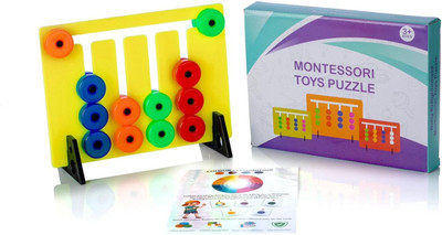 Enorme Bricks & Blocks Learning Color Matching Montessori Slide Puzzle Game for Kids(Multicolor)