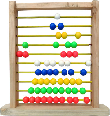 snigdh Wooden Abacus Counting Frame, Multicolour Beads, Mathematics Learning Toy(Multicolor)