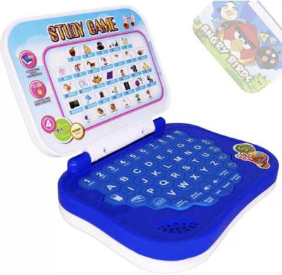 Tenmar Mini Laptop English Learner Study Game Computer Notebook Toy(Multicolor)