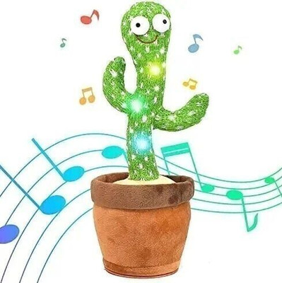 CHEEKU Dancing Cactus Talking Toy, Cactus Plush Toy(Green)