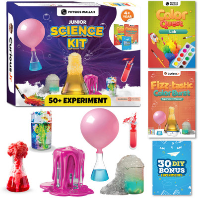 PW Junior Science Kit for Girls and Boys Age 4 to14 Years Old | 50+ Experiments(Multicolor)