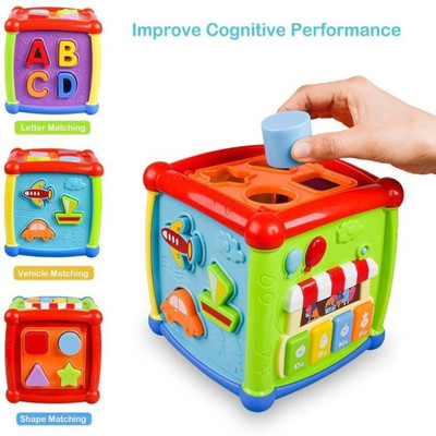 khodal creation 6 in 1 Smart Learning Cube – Shapes, Sounds & Music for Kids(Multicolor)