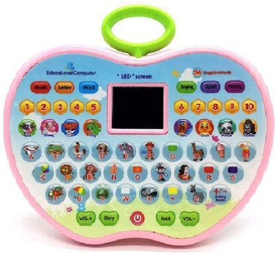 Tenmar Educational Computer Apple Shape Laptop toy for kids (Multicolor)(Multicolor)
