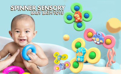 Glenston Spinning Tops Toddler Toys | 1 2 Year Old Boy Birthday Gift for Infant(Multicolor)