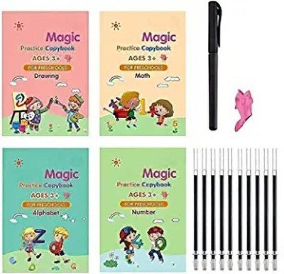 ALORNIKA Preschoolers with Pen, Magic Calligraphy Copybook Set Practical(Multicolor)