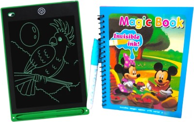 Mummasi LCD Writing tablet/pad/slate for kids and magic water drawing book combo(Multicolor)