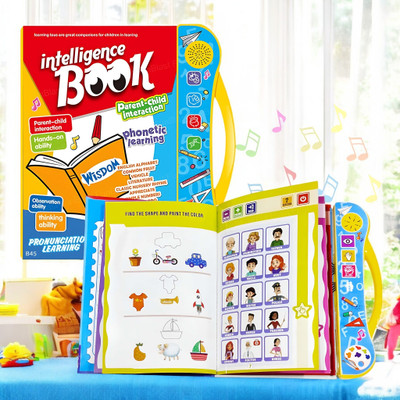 Just97 Intelligence Book for Kids–Touch & English Letters & Words Learning toys B_93(Multicolor)