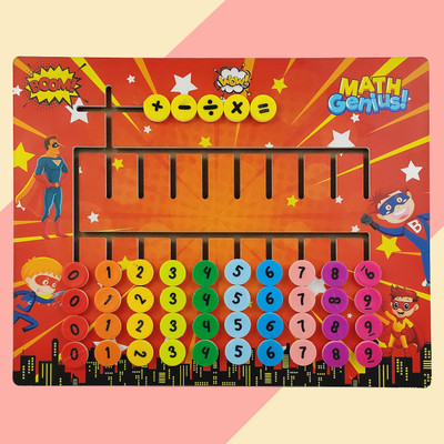 SPEEDFOX Wooden Math Board for Kids | Number Learning & Arithmetic Practice Toy
