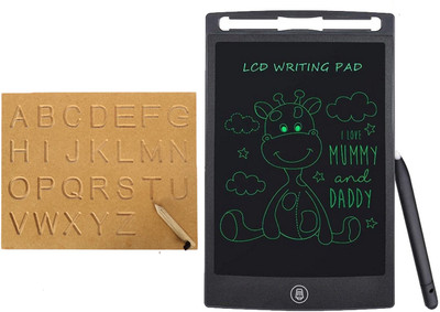 SHALAFI LCD WritingTablet/Drawing Board/Pad+Handwriting Practice Alphabet Tracing Board(Beige, Multicolor)