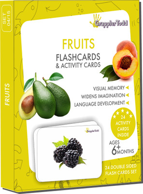 Grapplertodd Early Learning - Fruits Flashcards(Multicolor)