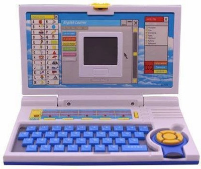 JR CLUB High Quality Educational English Learner Laptop With Mouse For Kids(Blue)