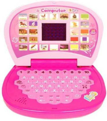 kdsn Educational Learning Kids Laptop, Led Display, With Music (Pink)(Pink)
