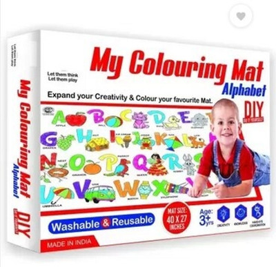 AKFLICKS My Coloring Mat for kids (ABCD ) Colouring Set(Multicolor)