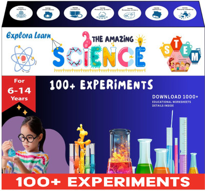 Exploralearn The Amazing Science Kit - 100 Science Experiment kit for 6-8-10-12-15 Year Old(Multicolor)