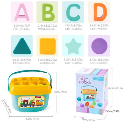 Dorytoys Baby's First Building Blocks for Baby Kids(Multicolor)