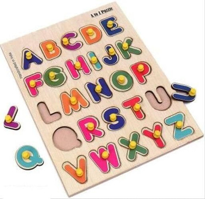 giraffe play store Learning A To Z English Alphabets Board Puzzle (26 Pieces)(Multicolor)