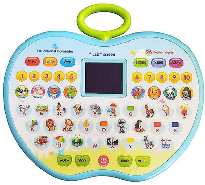 MAA INTERPRISE EDUCATIONAL COMPUTER ABC AND 123 LEARNING KIDS LAPTOP WITH LED DISPLAY AND MUSIC(Multicolor)