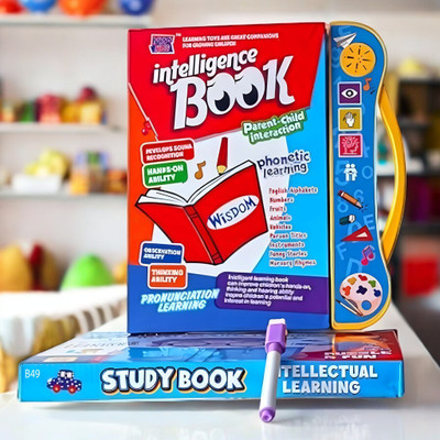 Just97 Intelligence Book for Kids–Touch & English Letters & Words Learning toys C_93(Multicolor)