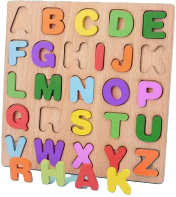 GAMLOID Best Price 3D Wooden Educational learning A To Z English Alphabets Board Puzzle(Multicolor)