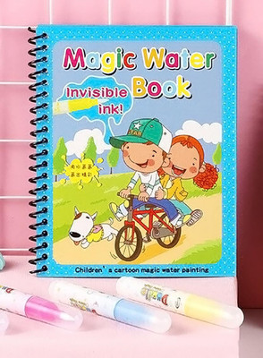 Bestie Toys Reusable Water Painting Book Water Magic Colouring Book With Water Filling Pen