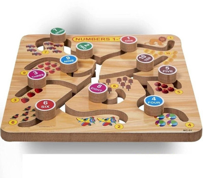 PopPlop Practicing Number/Counting Letters Matching Learning Tracing Board/Slate/Toys(Beige, Multicolor)