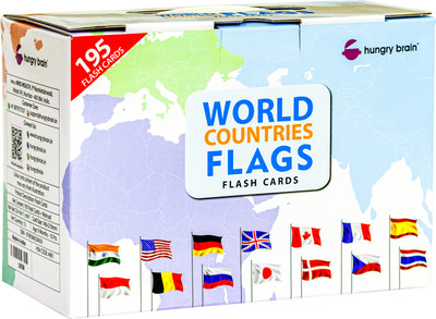 hungry brain 195 World Countries Flags Flash Cards for Babies & Kids 9 Months to 10 Years(Multicolor)