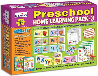 CREATIVE'S Preschool Home Learning Pack - 3, Alphabet(Multicolor)