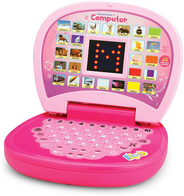 Happy bive Battery Operated Educational Learning Laptop Toy with LED Display and Music 04(Multicolor)