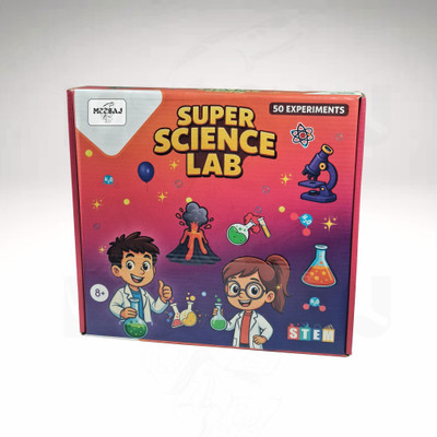 Meesaj Super Science Lab – Complete 50 Experiments Set with Safe Play Materials(Multicolor)